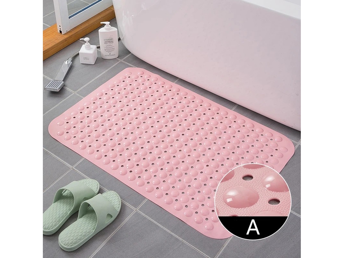 Tapete de Banheiro com Ventosas Antiderrapantes , Material de Pvc, Tapete de Massagem Ecológico. MDUG (rosa)