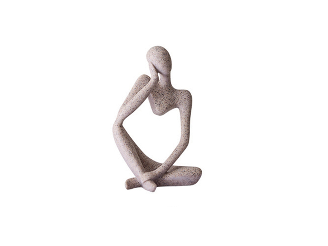 Escultura Abstract Thinker Para Decorar Lar E Escritório