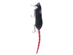 Artificial Bait (bionic Mouse, Multi-section Tail Design) Mouse Bionic Sliced Squid Artificial Bait 15.5g Black With Red Tail