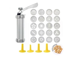 Kit De Prensa Manual Multifuncional De Alumínio Para Biscoitos E Churros, Incluindo Pistola De Pressão E Utensílios Para Fazer Biscoitos. Nostalgia88