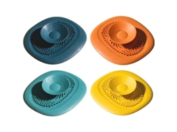 Captador De Pelo Para Drenaje Silicona Filtro Baño Regadera Cocina 4 Piezas