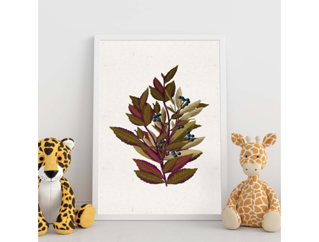 Póster NACNIC Shrub 11. Pésters de Plantas, Flores e Arbustos em Estilo Vintage.