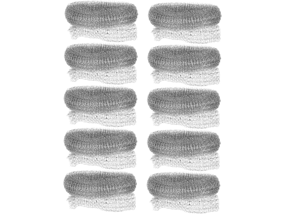 Filtro de Fiapos em Aço Inoxidável, Pacote com 10 Unidades, para Mangueiras Máquina Lavar Roupa, CHABERLU