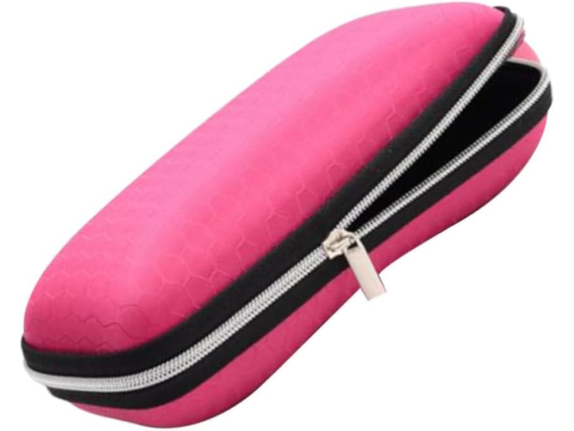Estojo Para Óculos Em Tecido Eva E Protetor Rosa Com Estampa De Ninho.