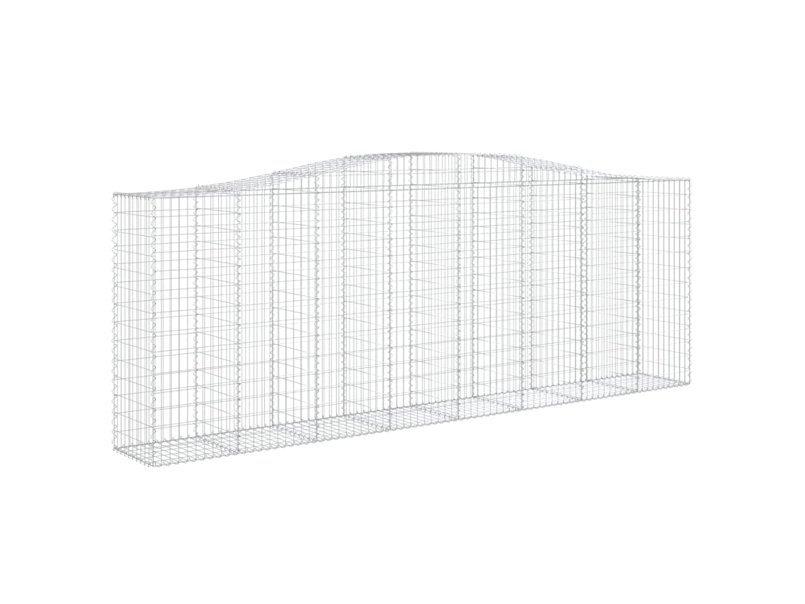 Gabion Basket, Gabion Baskets Vidaxl Prateado Ferro (400 X 50 X 140/160 Cm)