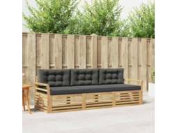 Vidaxl Conjunto De Sofás Para Exterior 3 Pcs Branco E Antracite