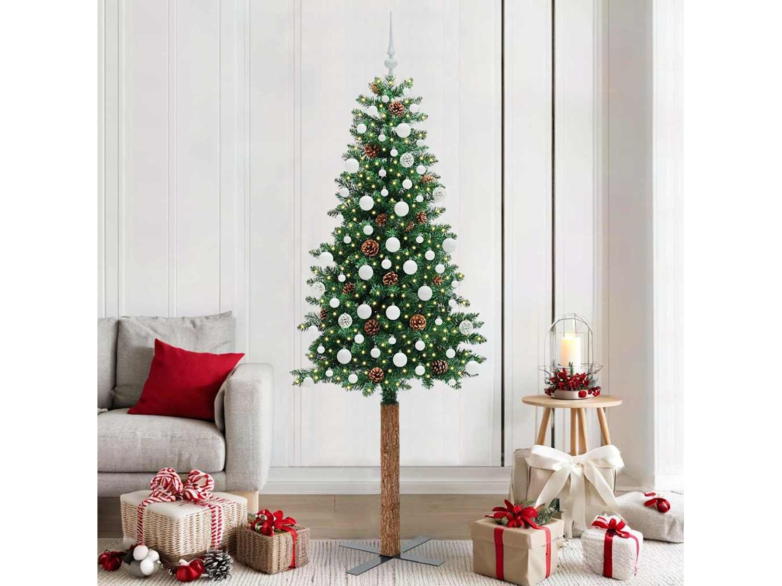 Vidaxl Árvore De Natal Slim Verde 210 Cm