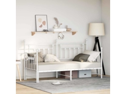 Vidaxl Estrutura De Cama De Dia Branco 75 X 190 Cm Aço
