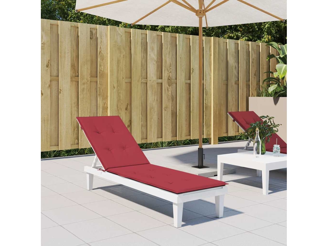 Vidaxl Almofadão P/ Cadeira De Terraço (75+105)x50x4 Cm Vermelho Tinto