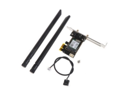 Placa De Rede Sem Fio Pcie Wifi 6e Lan Receiver Ax210 Compatível Com Bluetooth 5.2 2400mb Dual Band 5.8ghz/2.4ghz 2 Antenas Slowmoose