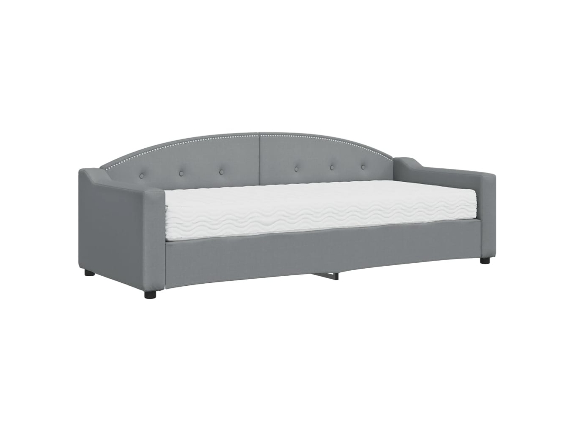 Sofá cama com Colchão 80x200 Cm Tecido Cinzento claro MAISON EXCLUSIVE