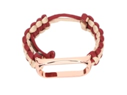 Pulsera ajustable de cuerda para Xiaomi Mi Band 6/5 NFC, nylon, rojo oro