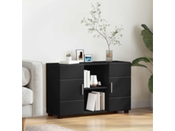 Vidaxl Buffet Florin Preto 88,5 X 30,5 X 55,5 Cm Madeira Processada