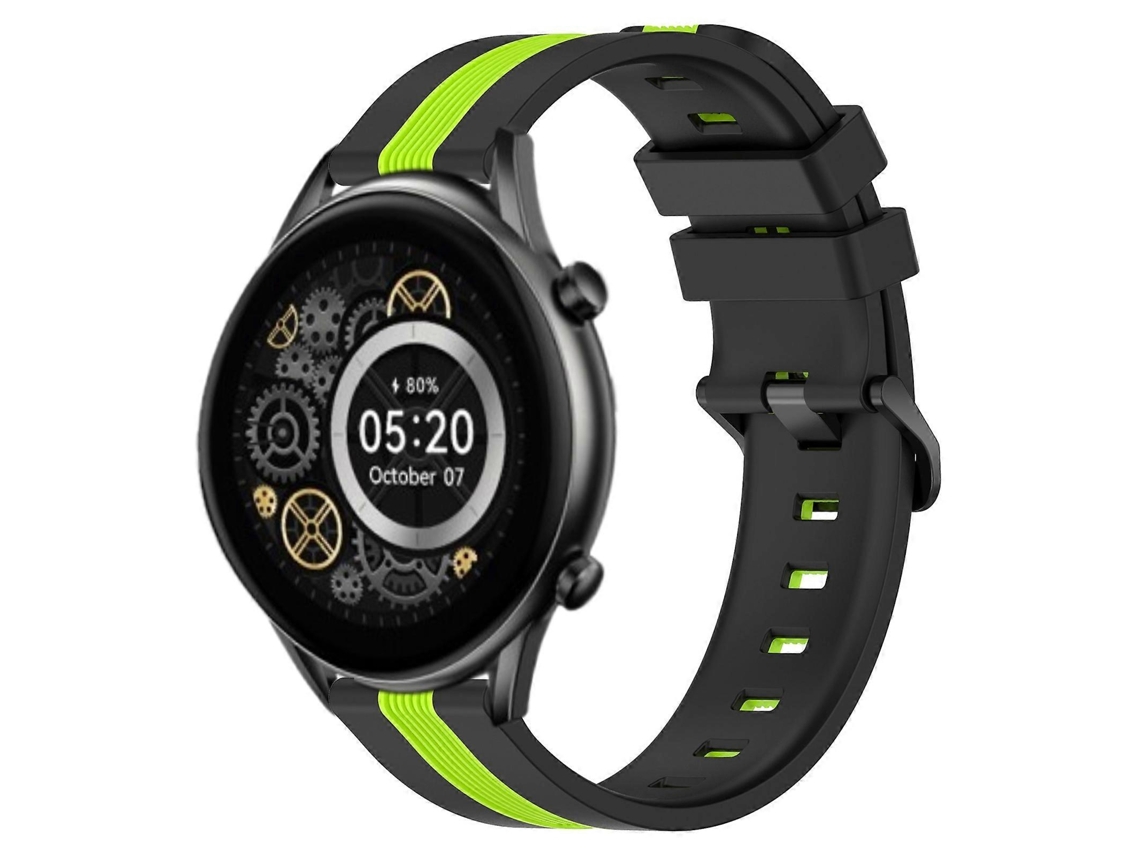 Pulseira De Silicone Bicolor Vertical De 22 Mm Para Xiaomi Haylou Rt2 Ls10