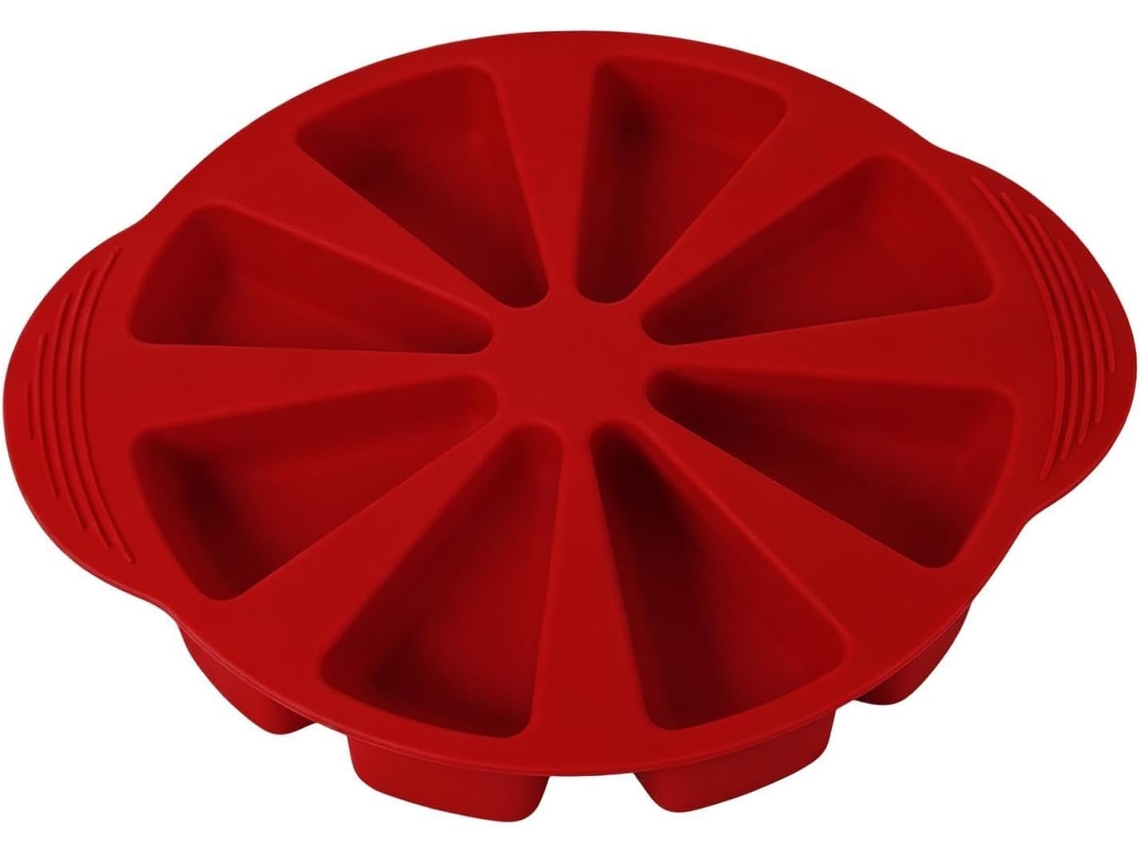 Forma Triangular De Silicone Antiaderente Com 8 Cavidades Para Assar