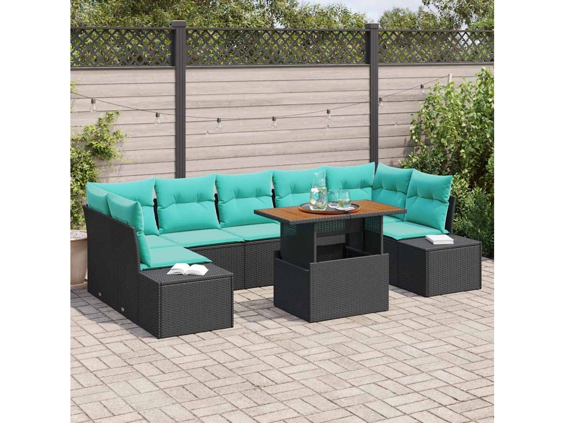 Vidaxl Conjunto De Jantar Para Jardim 8 Unid. 7-número De Lugares