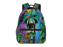 Mochila Iron Maiden K229 Para Estudantes, Durável E Leve, Alça De Ombro Impermeável E Respirável N229 Olysi Shop