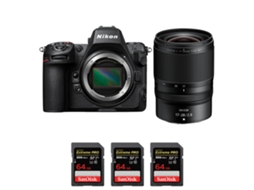 Z8 + Z 17 28mm F/2.8 + 3 Sandisk 64gb Uhs ii 300mb/s Máquina Fotográfica Híbrida Full frame + Ebook “20 Dicas para Fotos Que Impressionam” NIKON