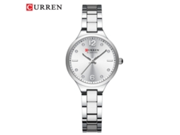 Relógio De Quartzo Feminino De Luxo (branco Prateado) Com Mostrador Pequeno E Elegante.
