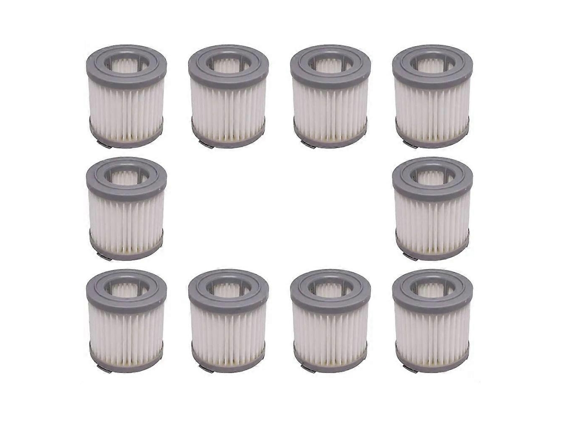 Kit Com 10 Filtros Hepa Compatíveis Com Os Aspiradores De Pó Delonghi Colombina Evo Xlm353 / 355 / 403 / 405 / 407 / 408 / 409.