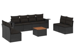 Garden Sofa Set, Garden Sofa Sets Vidaxl Preto Rattan / Vime (n/a)