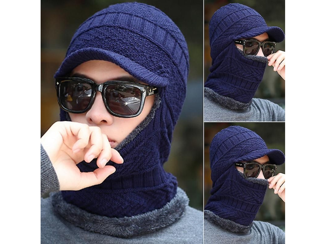 2026 bufanda Snood Balaclava para Homem Inverno Quente Tecido com Boné Capuz Ski Máscara Rosto
