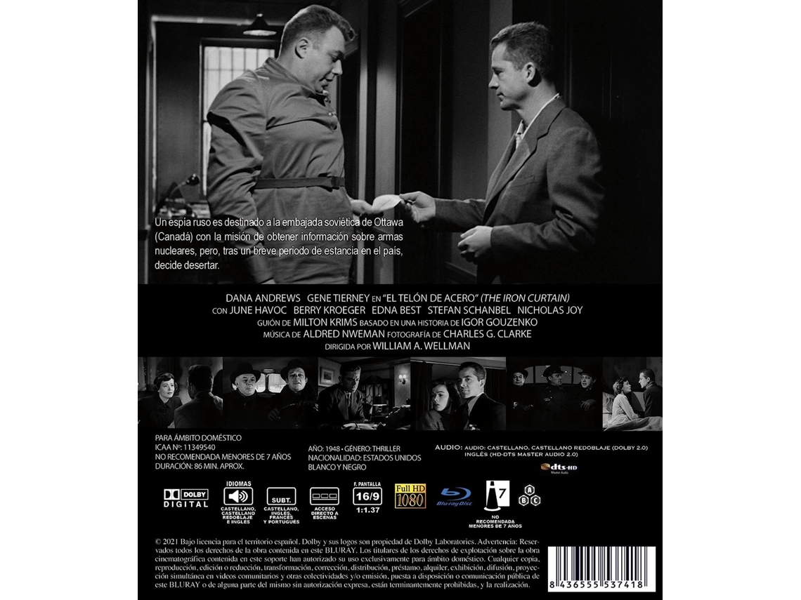 Blu Ray The Iron Curtain Behind The Iron Curtain 1948 El Telón de