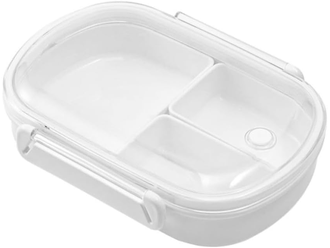 Marmita Portátil Bento Com Compartimentos Para Frutas, 490ml, Tampa Hermética Reutilizável, Ideal Para Lanches E Levar