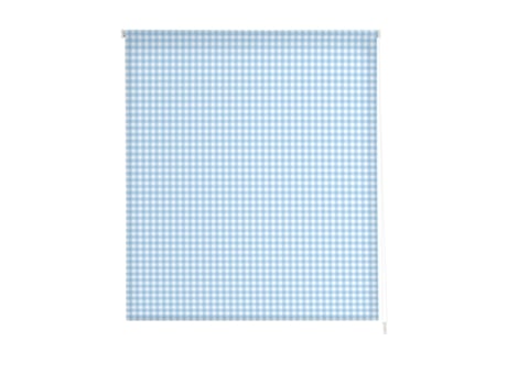 Estore de Rolo ESTORALIS Impressão digital Translúcido Vichy-2 Céu azul  (160 x 175 cm)
