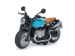Mali modelo de Motocicleta 1:12 com Luz e Música Tração para Trás Liga Brinquedo Azul Preto
