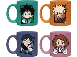 Conjunto de 4 chávenas de café expresso ABYSTYLE Chibi My Hero Academia