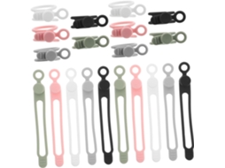 Conjunto De 30 Abraçadeiras De Silicone Reutilizáveis Para Organizar Fios.