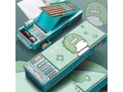 2026 estuche de Lápices Multifunción Con 2 Compartimentos para Estudiantes Diseño Cartoons, Botones Automáticos Y Cierre Magnético