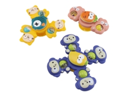 Mali 3pcs Brinquedos Rotativos com Ventosas para Banho Infantil Animais Fofos Sensoriais