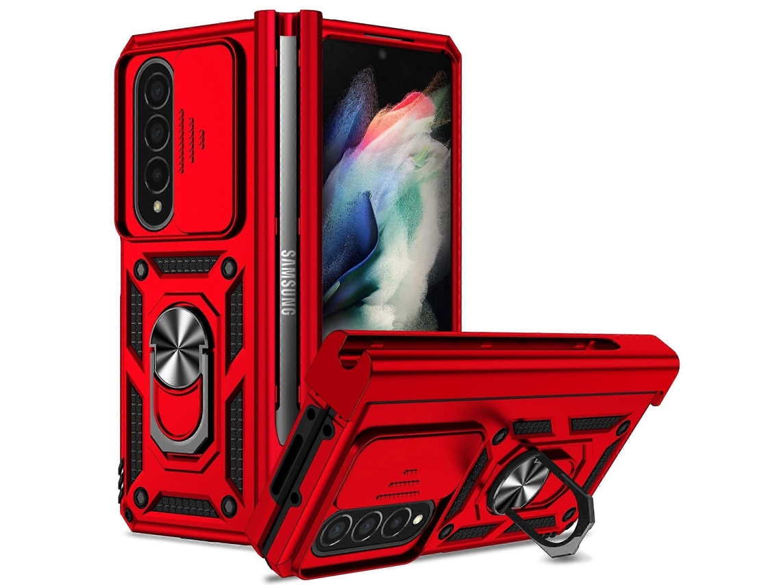 Capa Para Celular Com Suporte Deslizante Para Câmera Samsung Galaxy Z Fold4