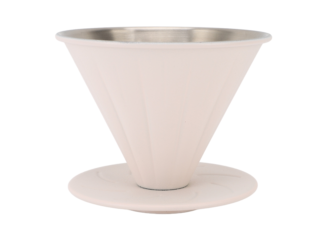 Gotejador Café Aço Inoxidável 304 Reutilizável Cone Filtro 1 2 Cups S/MARCA