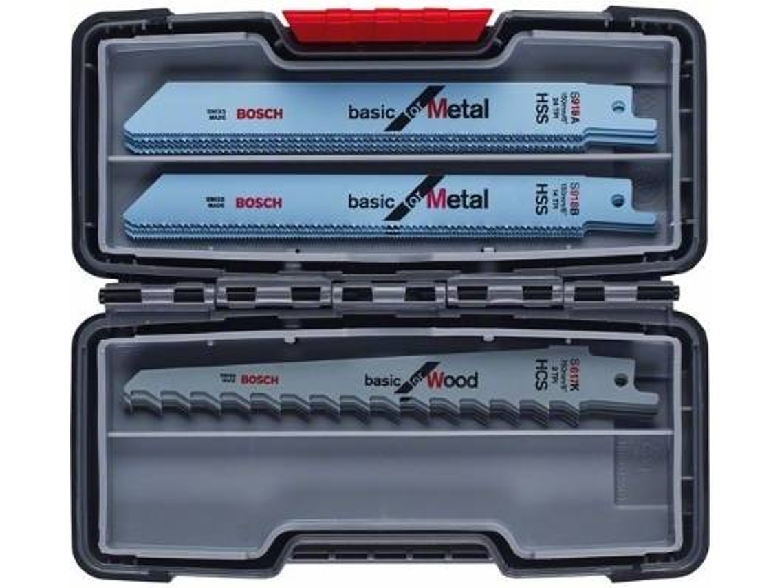 Conjunto de 15 Lâminas de Serra BOSCH Sabre Madeira e Metal Basic