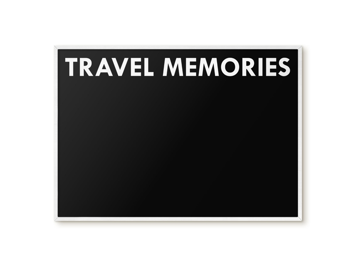 Quadro magnético de parede para recordações de viagens para o quarto Espelharte (100x70 cm)