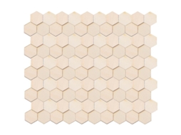 100Pcs Enfeites de Peças Hexagonais de Madeira de Faia ALLINLESS