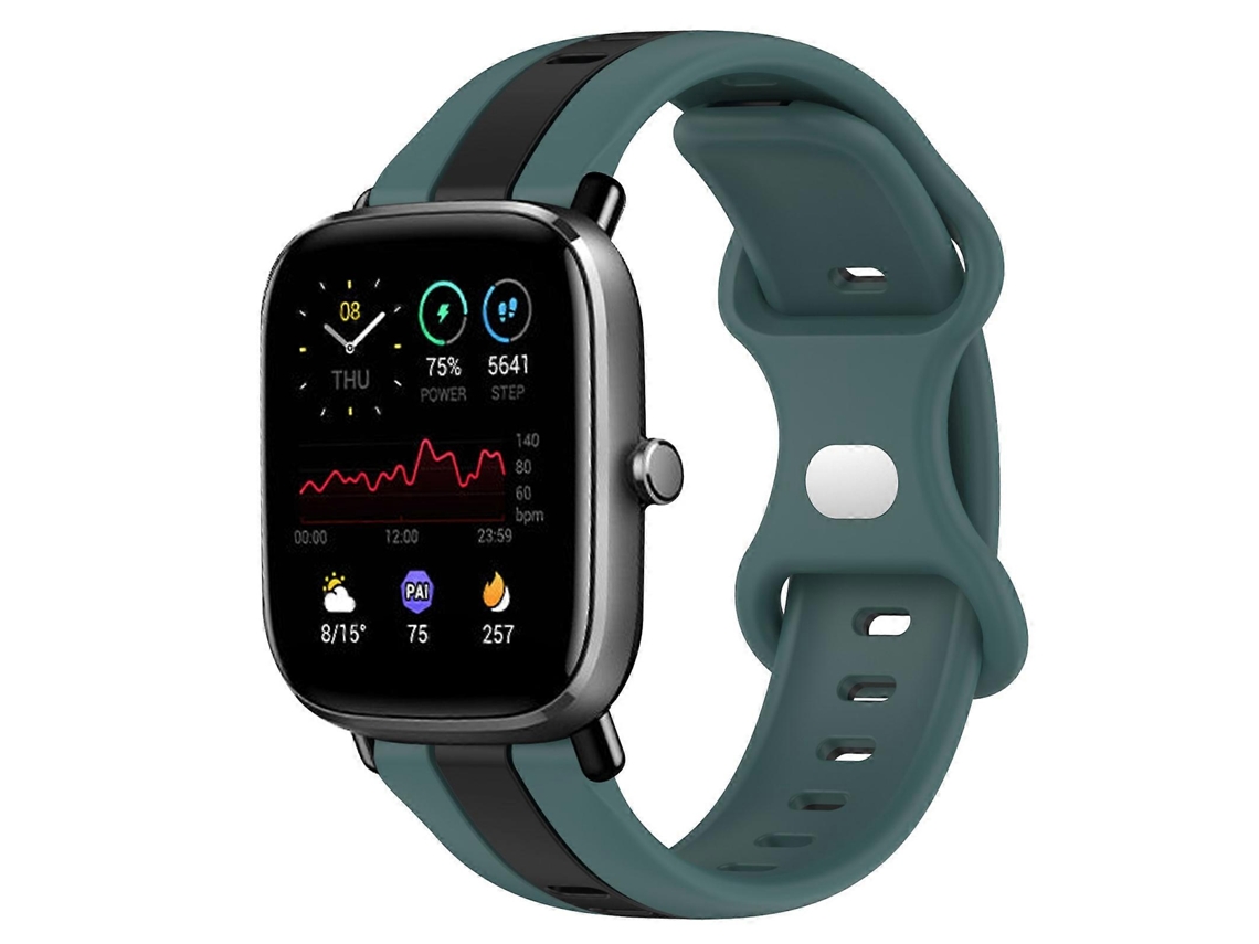 Pulseira De Silicone Bicolor Com Fecho Borboleta De 20 Mm Para Amazfit Gts 2 Mini