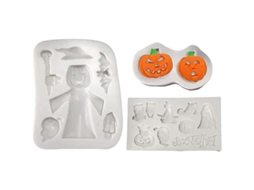 Moldes De Silicone Para Bolo E Chocolate Halloween Decoracao Festa 3pcs Nao Pegajosos Reutilizaveis