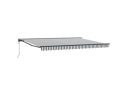 Vidaxl Toldo Retrátil Elétrico Antracite E Branco 4 × 3,5 M