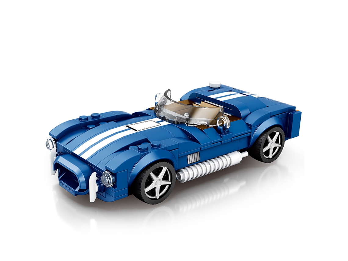 Conjunto De Blocos De Montar Com 312 Peças Em Formato De Carro Esportivo Azul, Modelo Criativo De Cidade, Perfeito Para Pequenos Arquitetos.