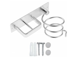 Suporte para Luminosa e Secador Organizador de Metal com Fio Prateado NEVEANCE
