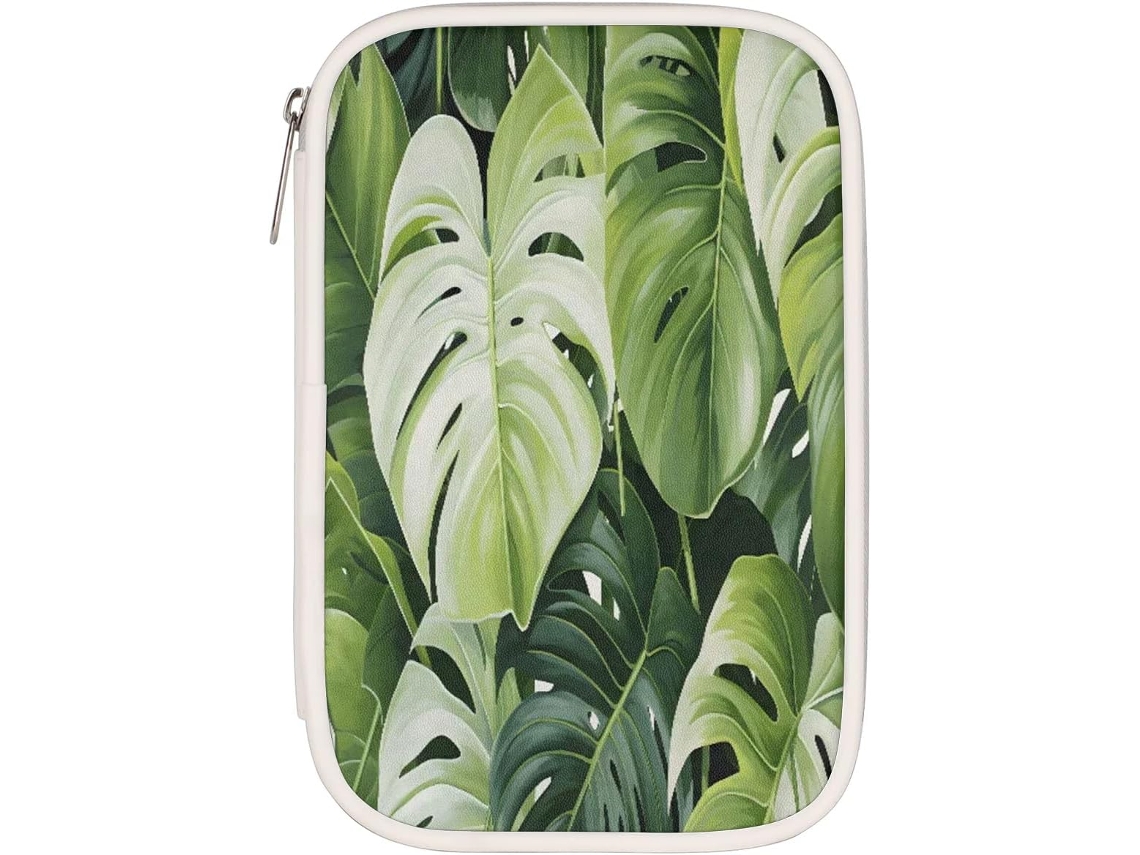 Porta-lápis Tropic em formato Palmeira Folha, organizador de material escolar, porta-lápis com estampa.
