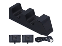 Carregador de Controle EOOCOO dock com 2 baterias recarregáveis