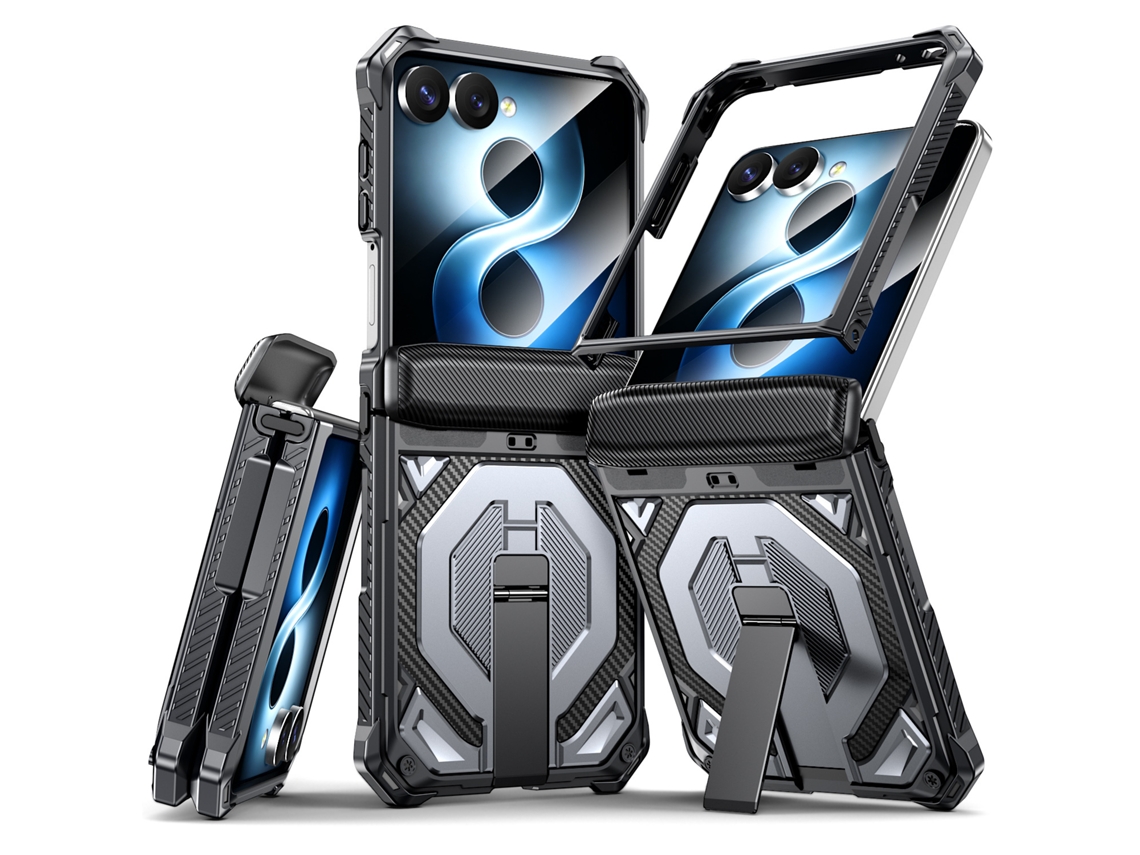 Capa Para Samsung Galaxy Z Flip8, Capa Protetora Magnética À Prova De Quedas Com Suporte Gertiz (cinza)