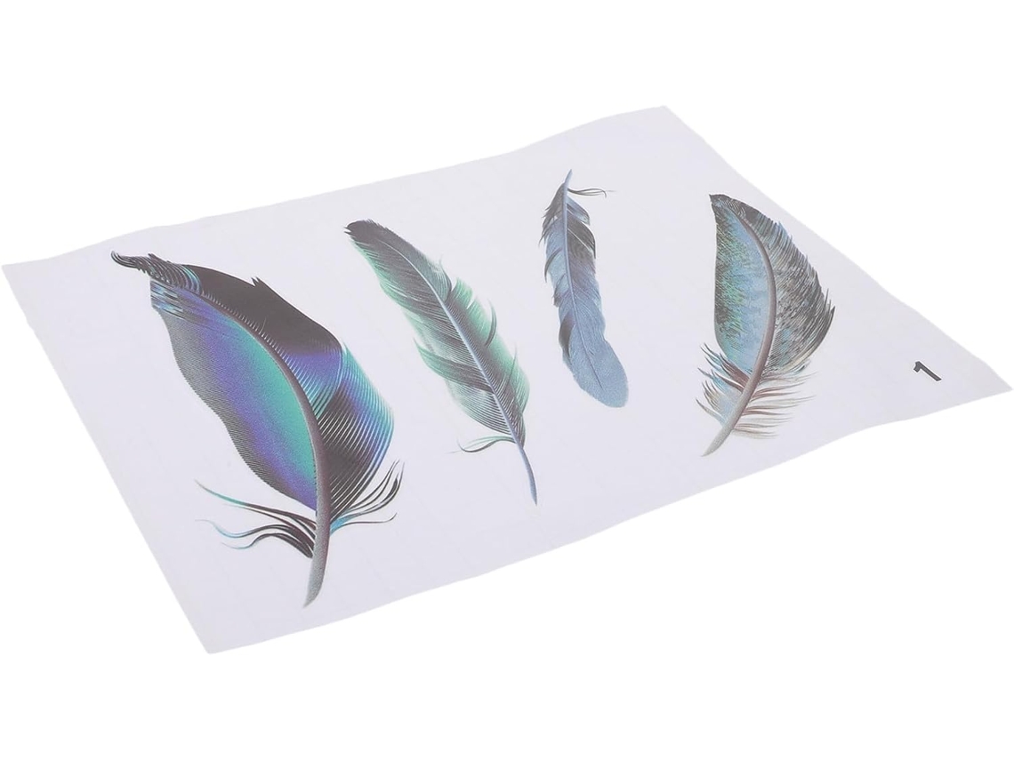 Adesivos decorativos de penas, design delicado, em PVC, para decoração de bicicletas e carros.