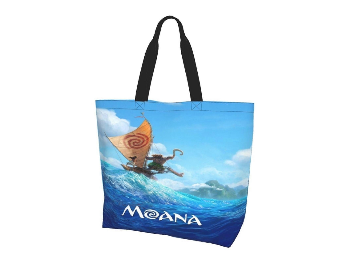 Cartoon Moana Totes Bag Compras Bolsas de Ombro para Mulheres Dobrável Trabalho de Viagem Grande Reutilizável Portátil Bolsa de Compras GOKOCO