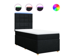 Box Spring Bed, Box Spring Beds Vidaxl Preto Tecido (80 X 200 Cm)